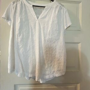 St. John's Bay White Relaxed Blouse